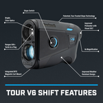 Graphic of Tour V6 Shift Laser Rangefinder Features